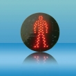 Static red pedestrian light lamp