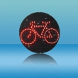 Red bicycle lights light board