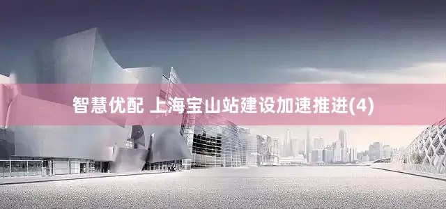 智慧优配 上海宝山站建设加速推进(4)